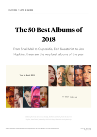The 50 Best Albums of 2018 _ Pitchfork.pdf